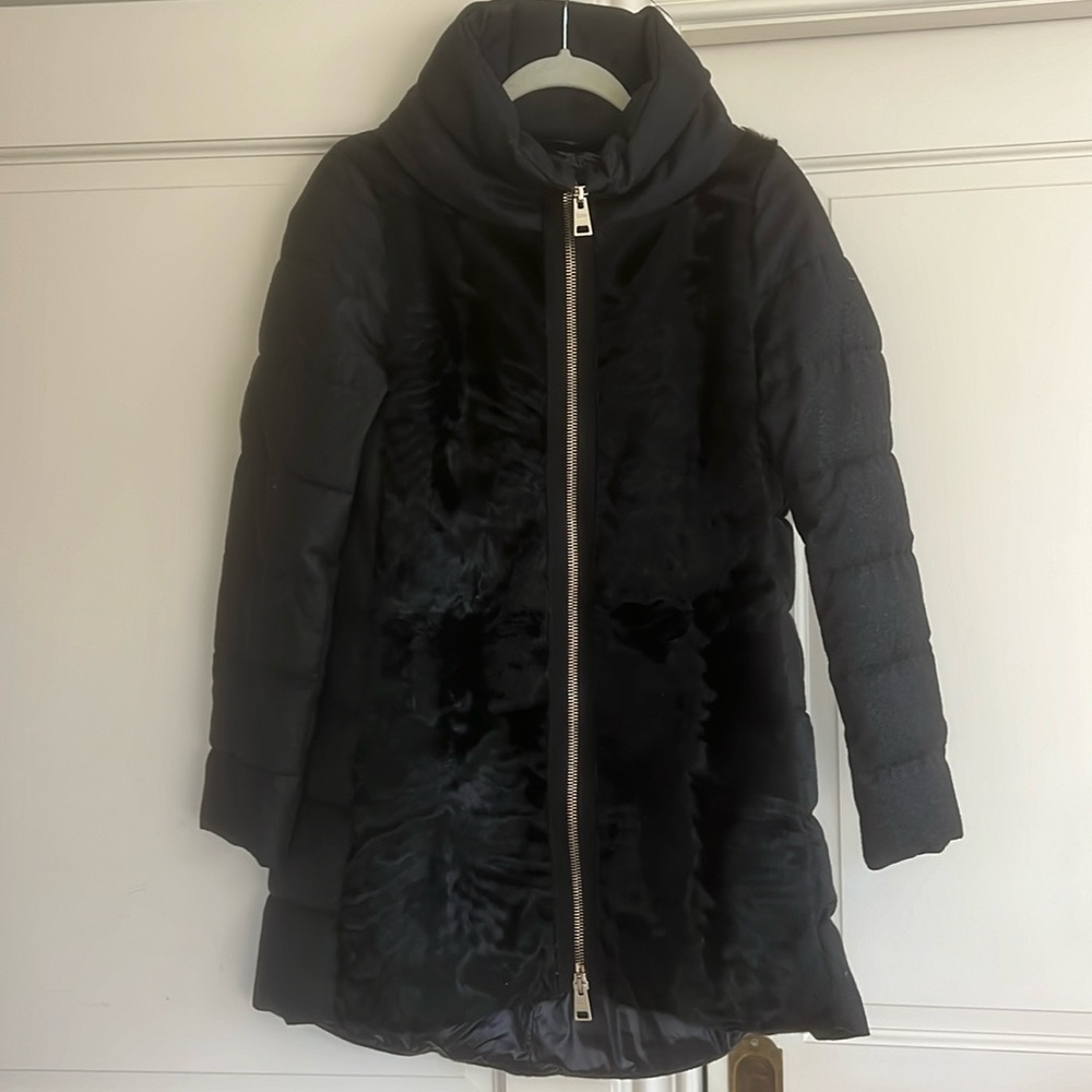 HERNO NWOT Fur Front Zip Feon Jacket - Size 42
